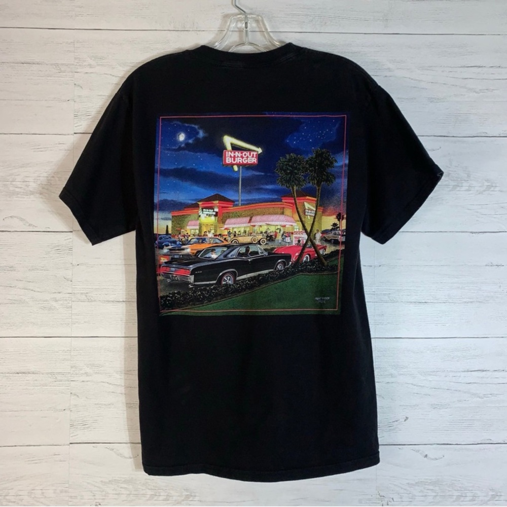 In N Out Burger T-Shirt Graphic Las Vegas Mike Rider Black Mens Small Hot Rods